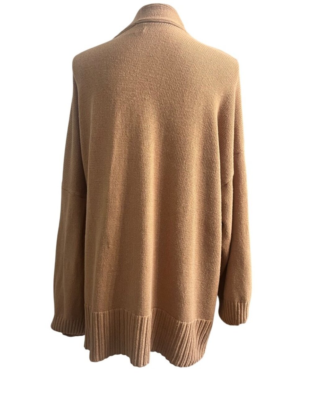 Camel Tan Plus Size Open Front Cardigan Cozy Sweater W/ Pockets Sonoma Women's2X - Picture 2 of 11